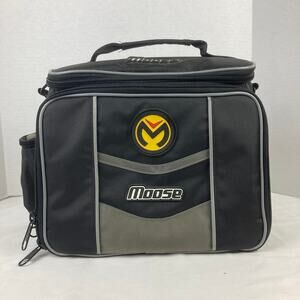 Moose Racing Gear Bag Black Yellow Logo Shoulder Strap Compartments Motorcycle